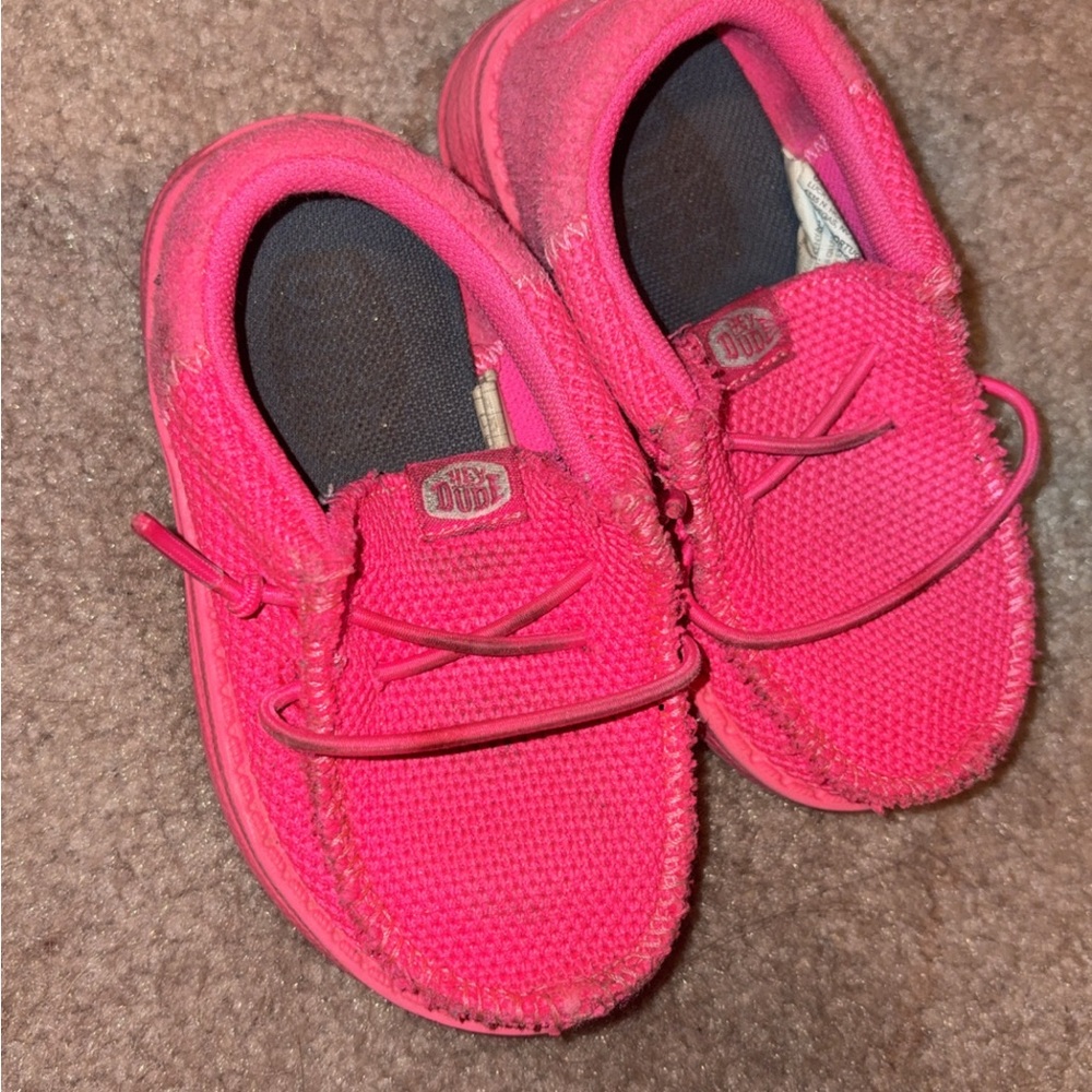 Hey Dude Kids Moccasins in Bright Pink